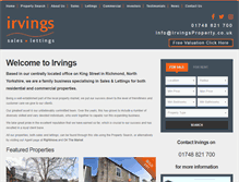 Tablet Screenshot of irvingsproperty.co.uk